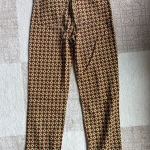 Reformation Red and Orange Straight Leg Pants